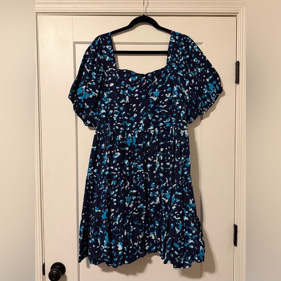 The Golden Globe Clothing Dresses & Skirts - Blue and White Patterned Cotton Dress